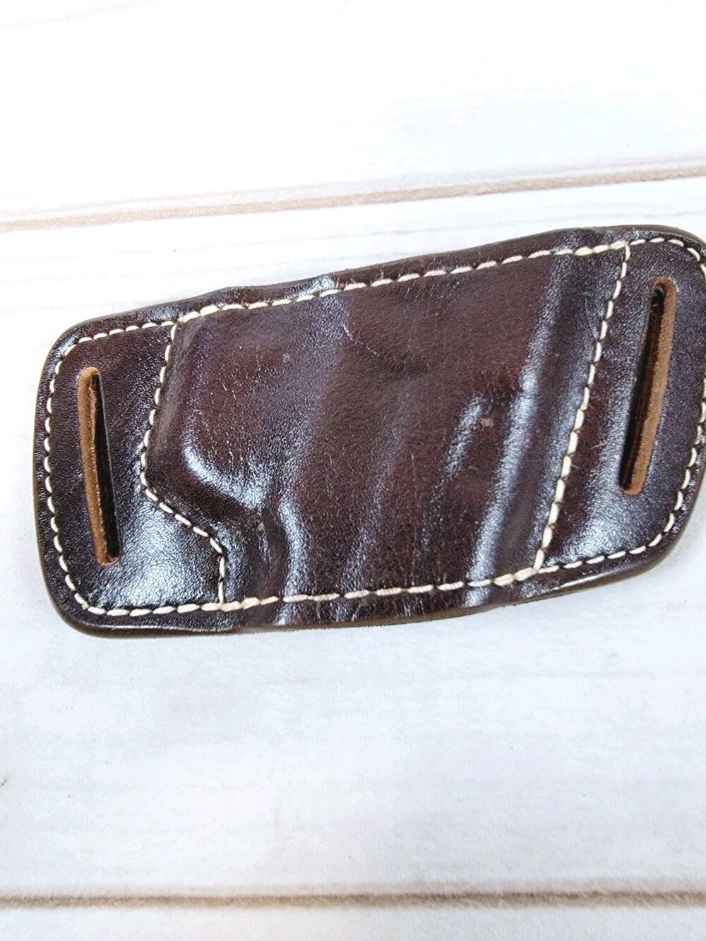 Front Line 90412 RH Leather Belt Slide Holster Made In Israel